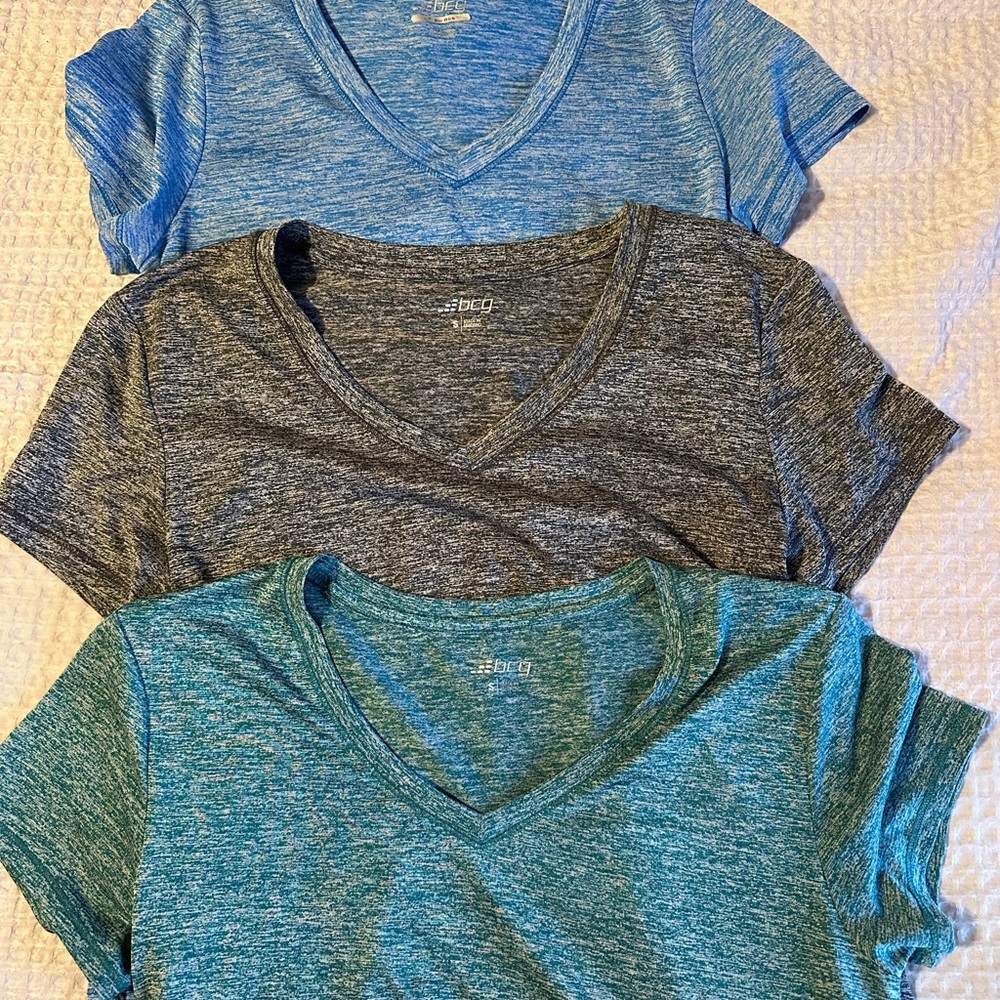3 BCG Women's Heathered Short Sleeve Tees